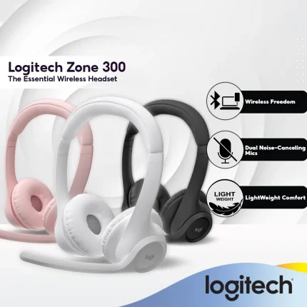 Logitech Zone 300 Bluetooth Headset with Noise-Canceling Microphone