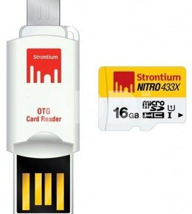 Strontium Nitro Micro SD Card with OTG Card Reader 16 GB